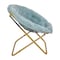 Flash Furniture Dusty AquaSoft Gold Faux Fur Folding Saucer Chair FV-FMC-025-DTAQ-SGD-GG - alternate 8